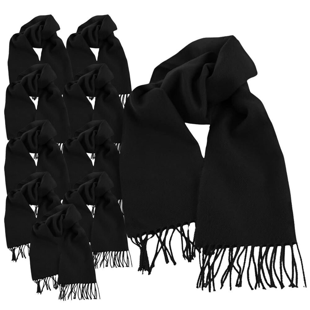 8100 10 Pack Bulk Winter Scarves, Fleece Soft Lightweight Thermal Neck